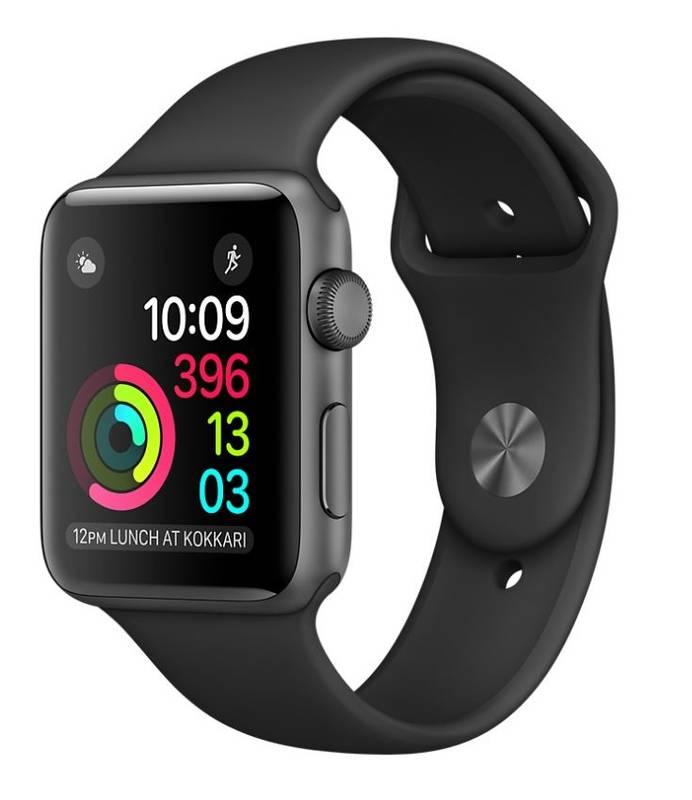 Chytré hodinky Apple Watch Series 1 42mm pouzdro z vesmírně šedého hliníku – černý sportovní řemínek, Chytré, hodinky, Apple, Watch, Series, 1, 42mm, pouzdro, z, vesmírně, šedého, hliníku, –, černý, sportovní, řemínek