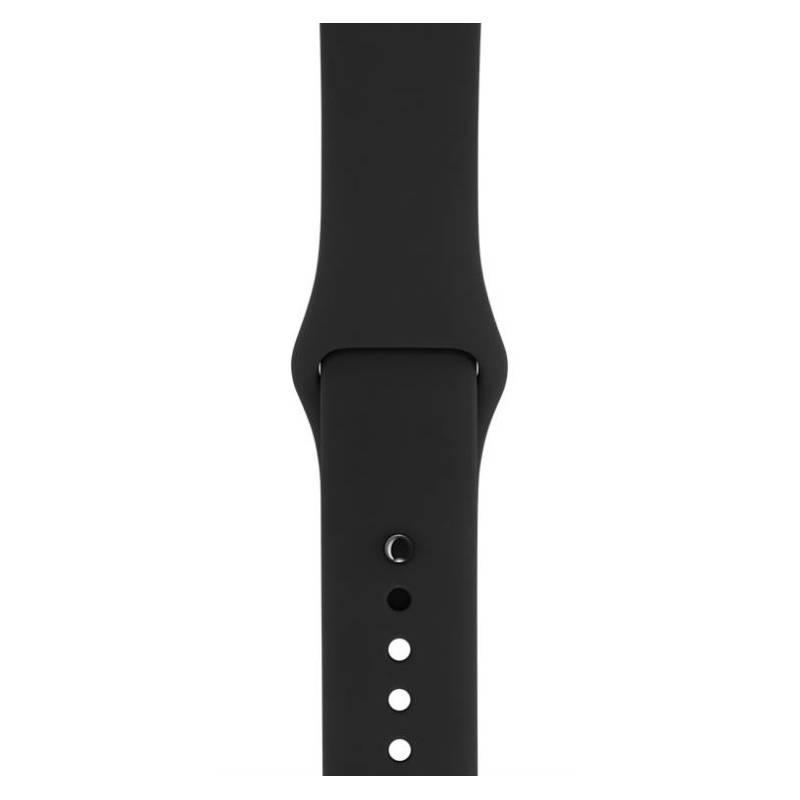 Chytré hodinky Apple Watch Series 1 42mm pouzdro z vesmírně šedého hliníku – černý sportovní řemínek