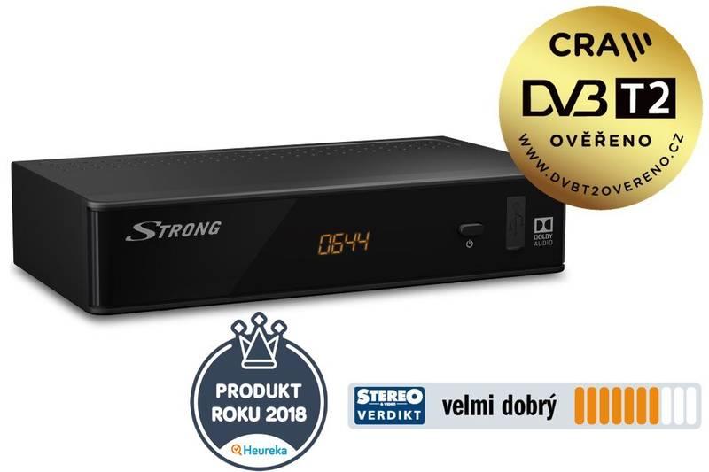 DVB-T2 přijímač Strong SRT 8211 černý, DVB-T2, přijímač, Strong, SRT, 8211, černý