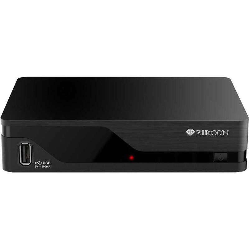 DVB-T2 přijímač Zircon AIR T2 s HbbTV černý
