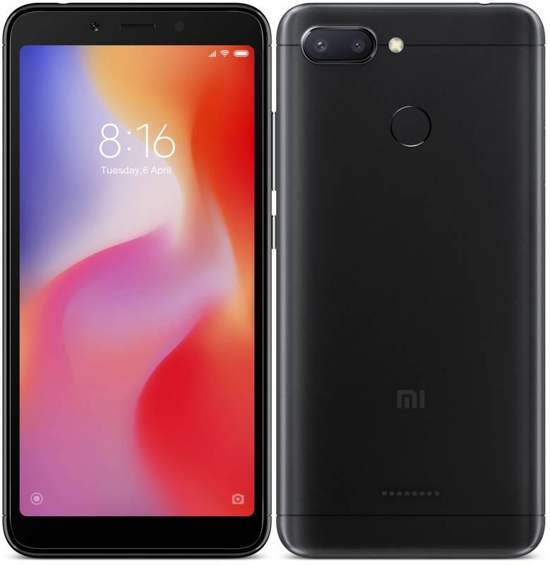 Mobilní telefon Xiaomi Redmi 6 Dual SIM 3GB 32GB černý, Mobilní, telefon, Xiaomi, Redmi, 6, Dual, SIM, 3GB, 32GB, černý