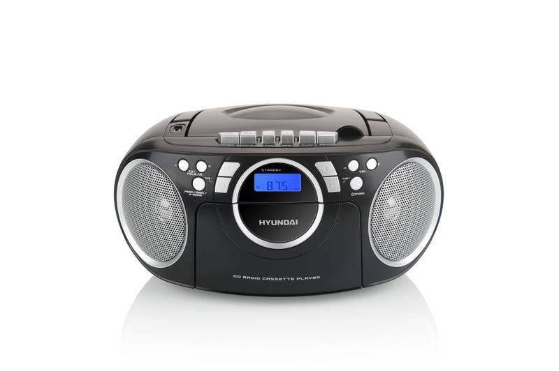 Radiomagnetofon s CD Hyundai TRC 788 AU3BS černý stříbrný