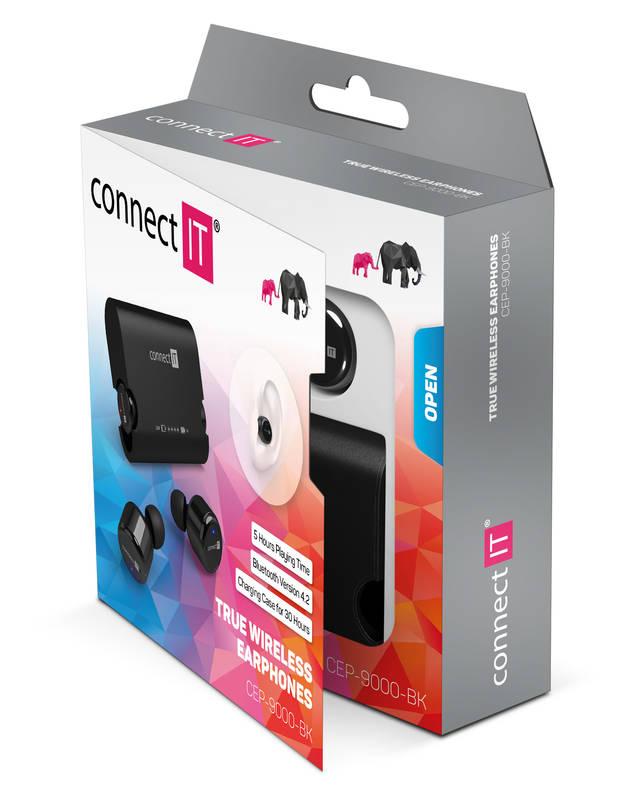 Sluchátka Connect IT True Wireless HYPER-BASS Bluetooth černé, Sluchátka, Connect, IT, True, Wireless, HYPER-BASS, Bluetooth, černé