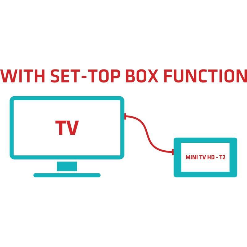 Televize Maxxo mini TV HD – T2 HEVC H.265 černý