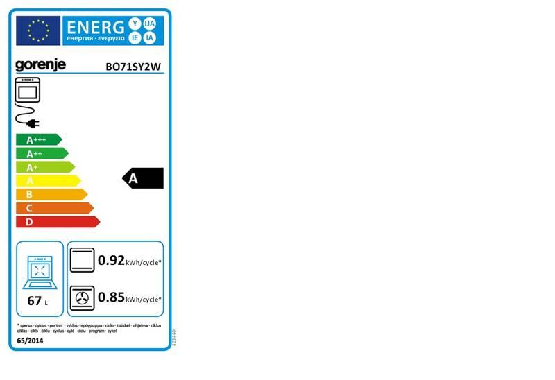 Trouba Gorenje Simplicity 2 BO 71 SY2W bílá