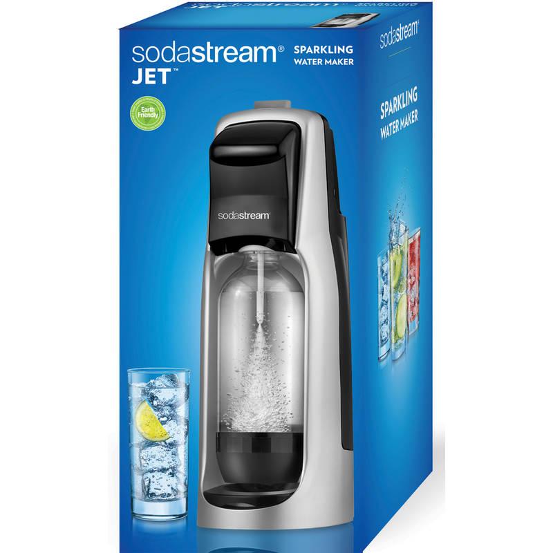 Výrobník sodové vody SodaStream JET Black Silver, Výrobník, sodové, vody, SodaStream, JET, Black, Silver