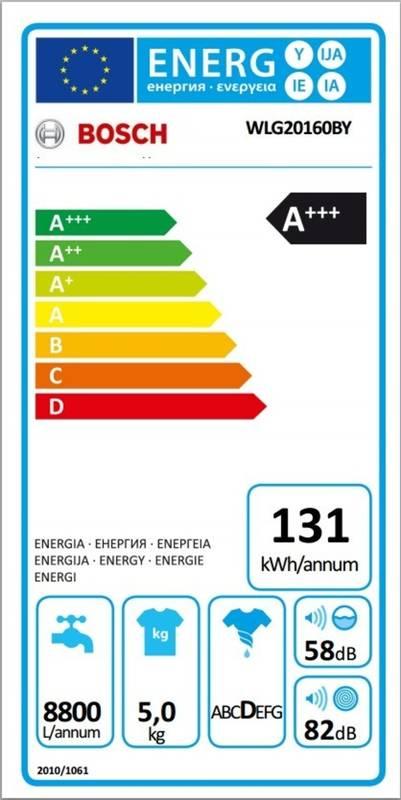 Automatická pračka Bosch WLG20160BY bílá