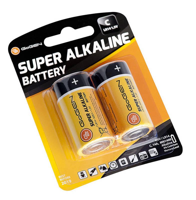 Baterie alkalická GoGEN SUPER ALKALINE C, LR14, blistr 2ks