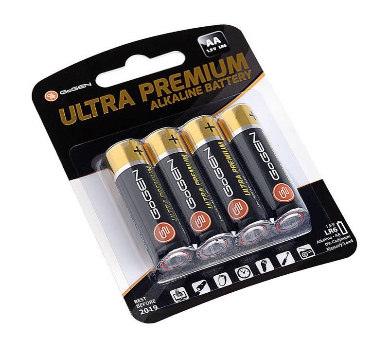 Baterie alkalická GoGEN ULTRA PREMIUM AA, LR06, blistr 4ks
