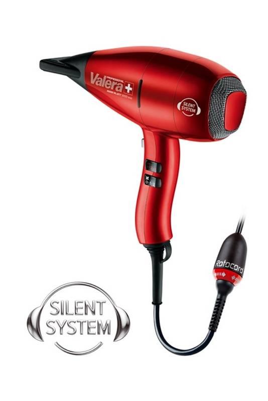 Fén Valera Swiss Silent 9500 Ionic Rotocord červený