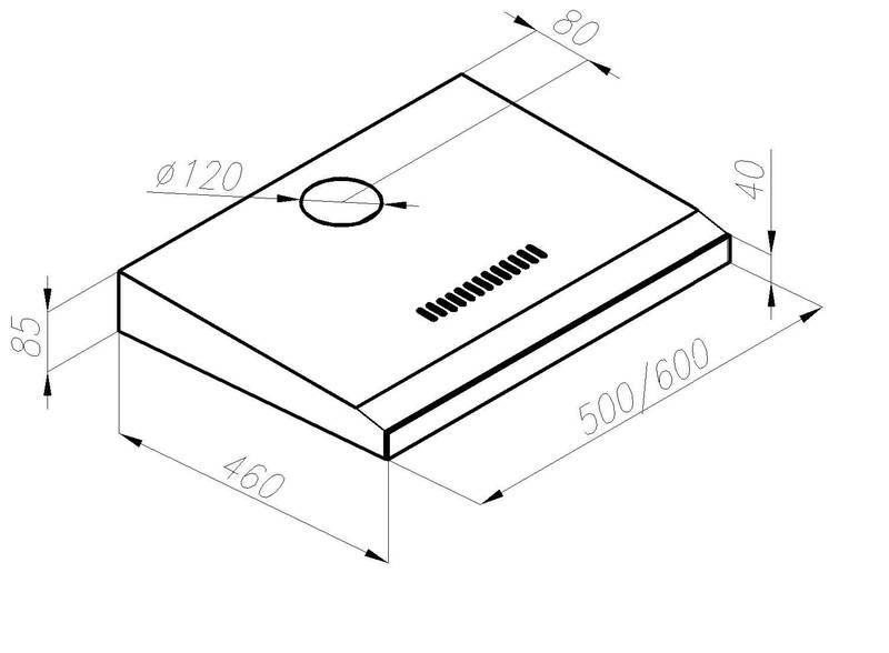 Odsavač par Guzzanti GZC 60 WHITE bílý
