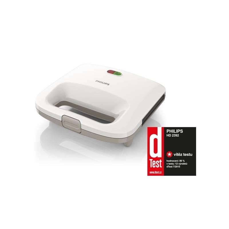 Sendvičovač Philips HD2392 00 bílý béžový