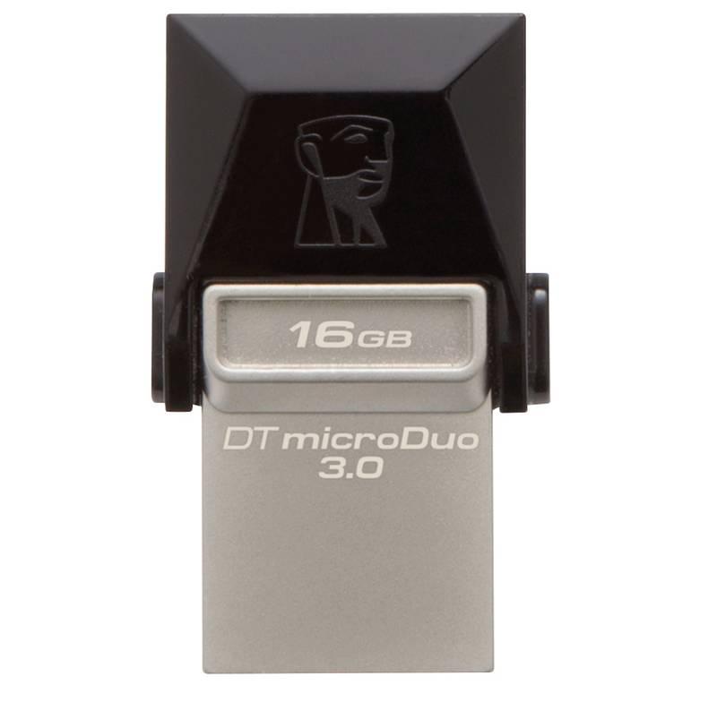 USB Flash Kingston DataTraveler Micro Duo 3.0 16GB OTG MicroUSB USB 3.0 černý