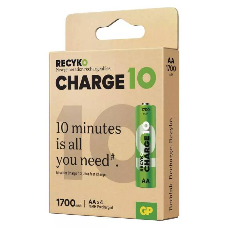 Baterie nabíjecí GP ReCyko Charge10 AA , 4 ks