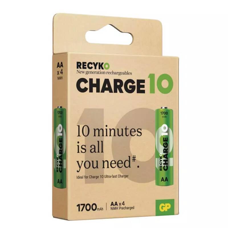 Baterie nabíjecí GP ReCyko Charge10 AA , 4 ks, Baterie, nabíjecí, GP, ReCyko, Charge10, AA, 4, ks