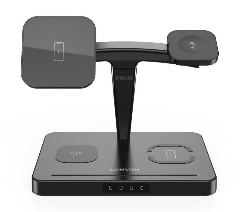 Bezdrátová nabíječka Canyon WS-404B 4v1, Apple MagSafe černá