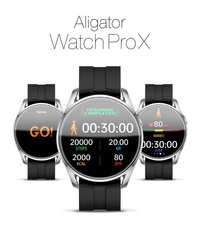 Chytré hodinky Aligator Watch Pro X stříbrné