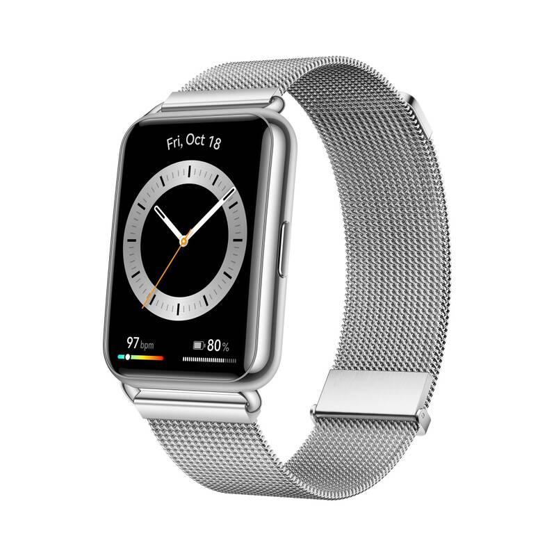 Chytré hodinky Huawei Watch Fit 2 Elegant stříbrný, Chytré, hodinky, Huawei, Watch, Fit, 2, Elegant, stříbrný
