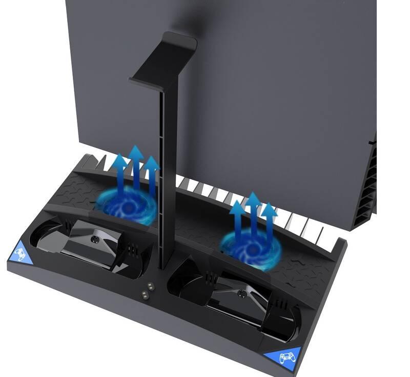 Dokovací stanice iPega P4009 s chlazením pro PS5 PS4 černá, Dokovací, stanice, iPega, P4009, s, chlazením, pro, PS5, PS4, černá