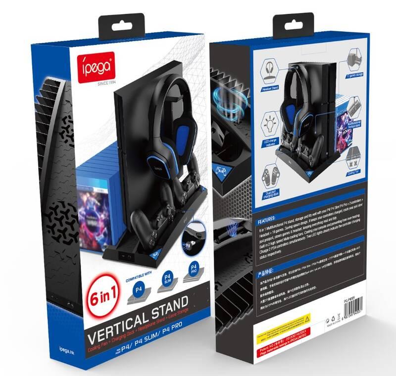 Dokovací stanice iPega P4009 s chlazením pro PS5 PS4 černá