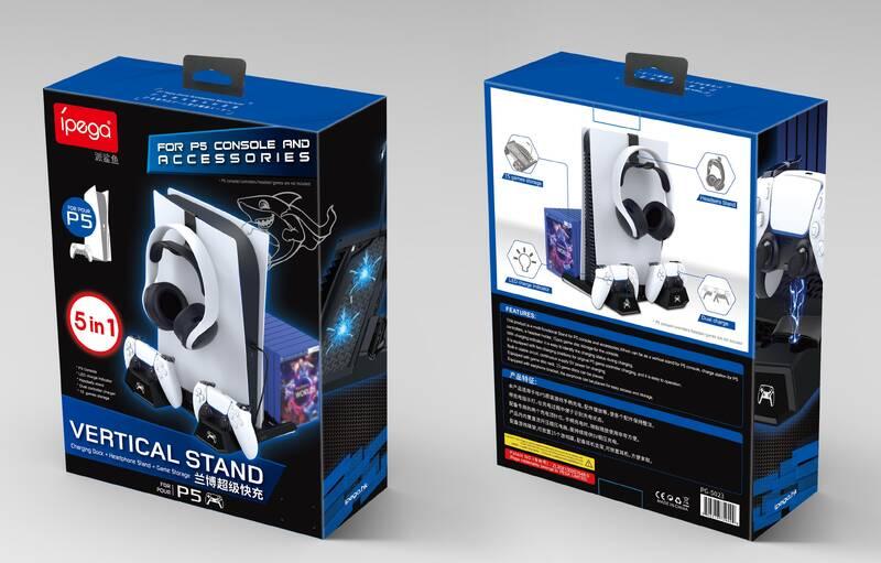 Dokovací stanice iPega P5023 s chlazením pro PS5 černá