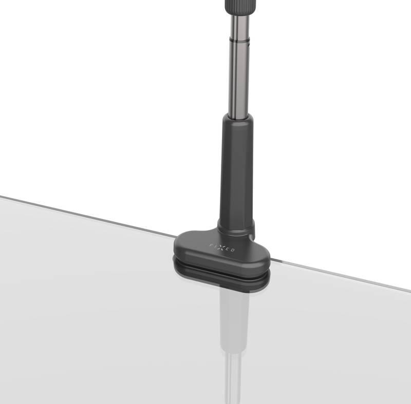 Držák na mobil FIXED Relax s otočným a nastavitelným ramenem, pro upevnění na stůl černý