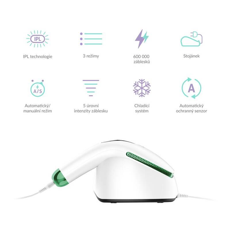 Epilátor TrueLife BELLE IPL E5 bílý zelený