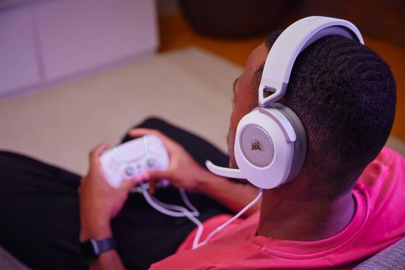 Headset Corsair HS65 Surround bílý
