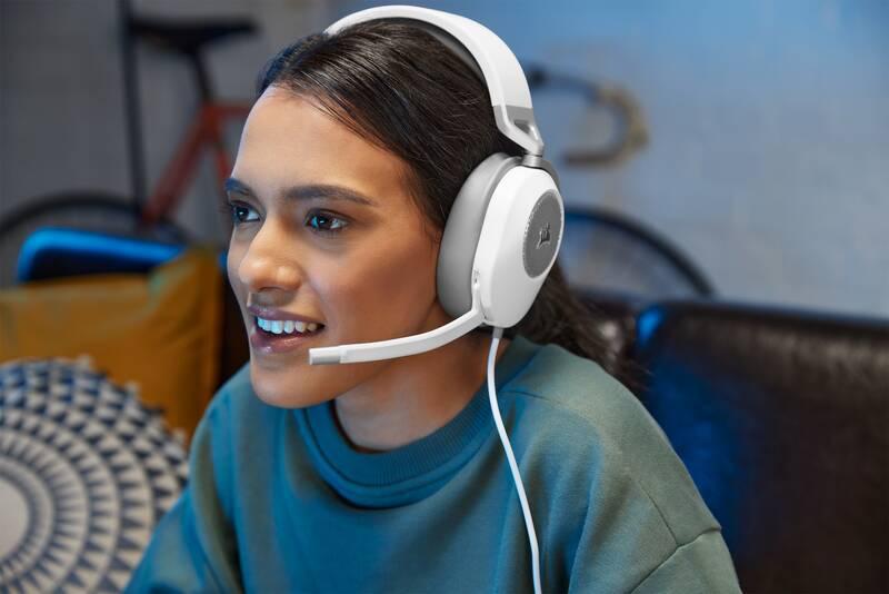 Headset Corsair HS65 Surround bílý