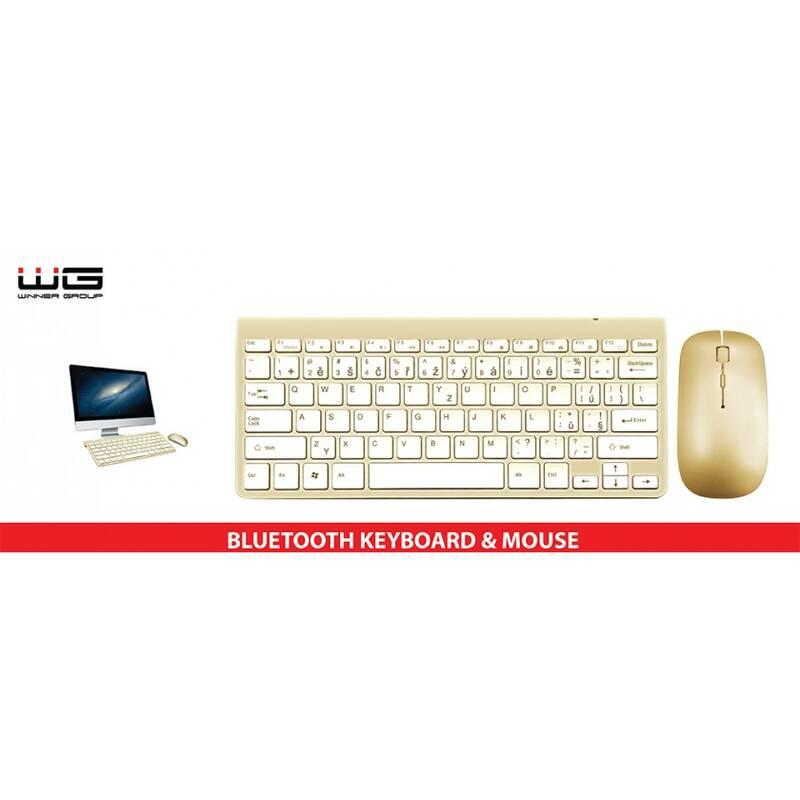 Klávesnice s myší WG Bluetooth zlatá