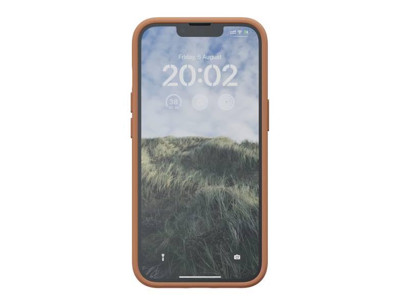Kryt na mobil Njord Genuine Leather na Apple iPhone 14 - cognac