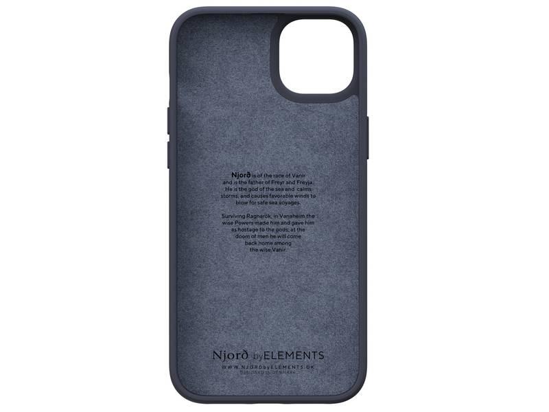 Kryt na mobil Njord Genuine Leather na Apple iPhone 14 Max černý