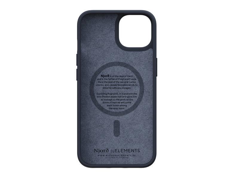 Kryt na mobil Njord Salm.Leather Magsafe na Apple iPhone 14 černý