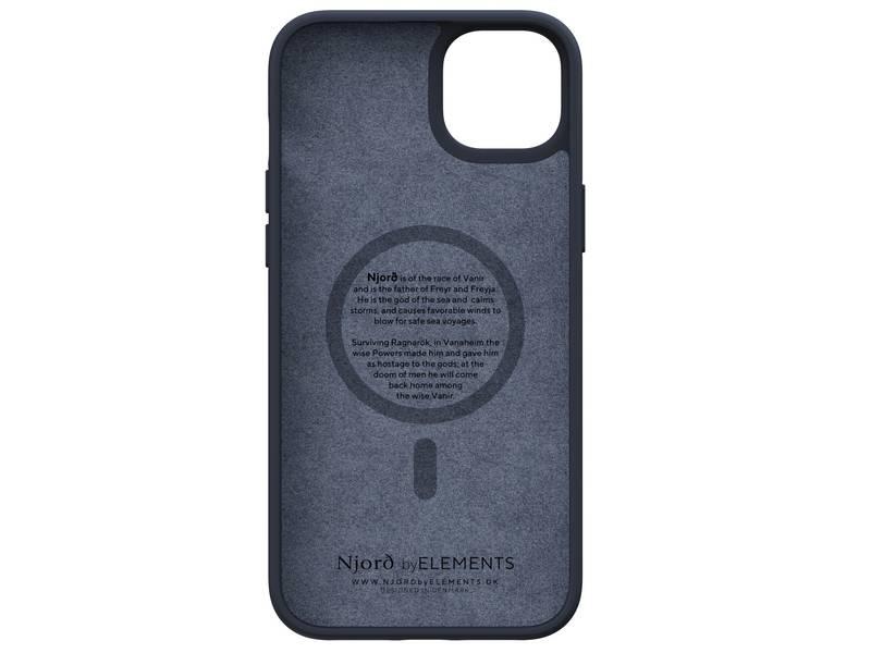 Kryt na mobil Njord Salm.Leather Magsafe na Apple iPhone 14 Max černý