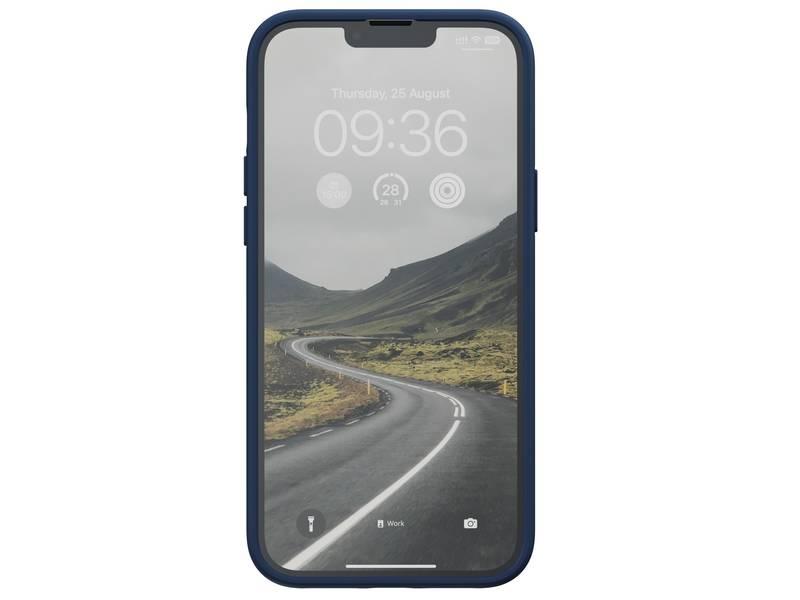 Kryt na mobil Njord Salm.Leather Magsafe na Apple iPhone 14 Max modrý