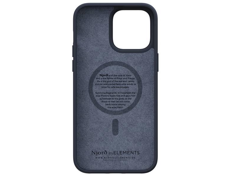 Kryt na mobil Njord Salm.Leather Magsafe na Apple iPhone 14 Pro Max černý