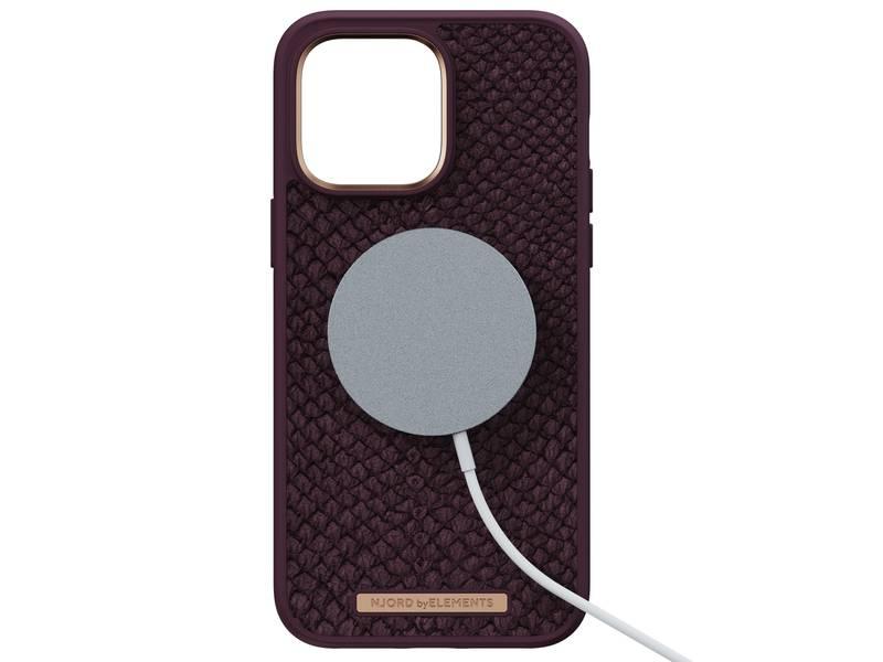 Kryt na mobil Njord Salm.Leather Magsafe na Apple iPhone 14 Pro Max - rust