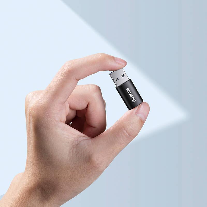 Redukce Baseus USB-A 3.1 USB-C, OTG černá