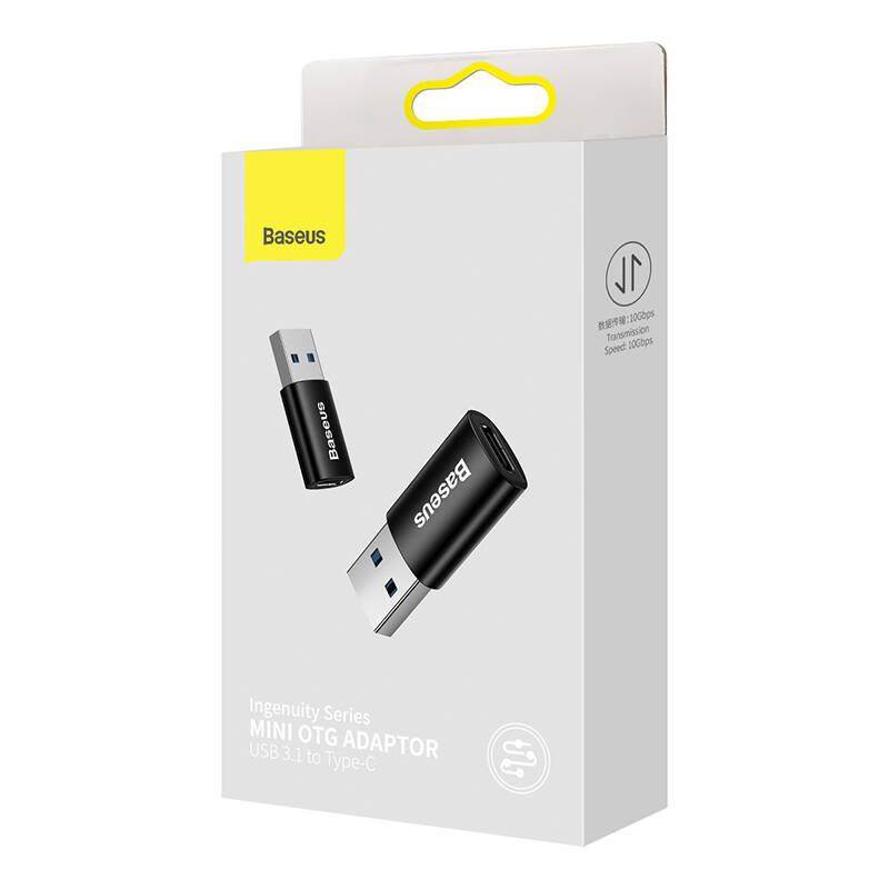 Redukce Baseus USB-A 3.1 USB-C, OTG černá