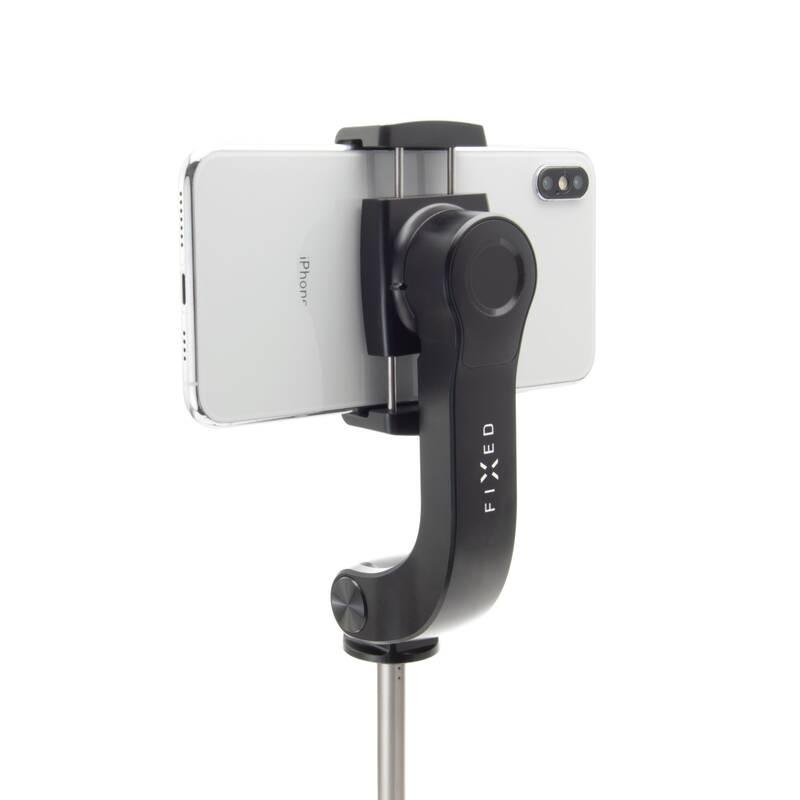 Selfie tyč FIXED Snap Action, tripod se stabilizátorem a dálkovou spouští černá