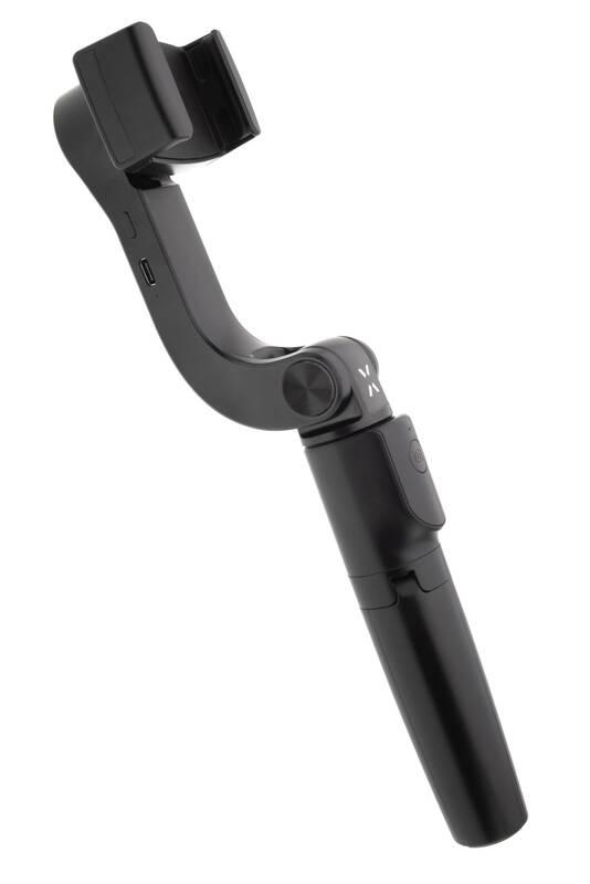 Selfie tyč FIXED Snap Action, tripod se stabilizátorem a dálkovou spouští černá