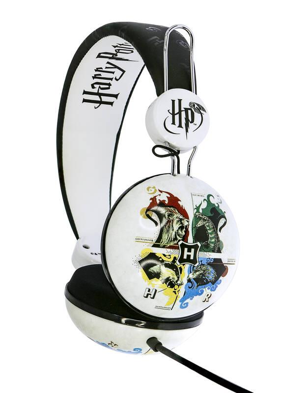 Sluchátka OTL Technologies Harry Potter Hogwarts Crest Tween Dome černá bílá