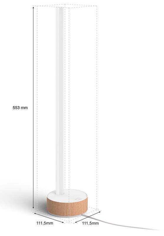 Stolní LED lampička Philips Hue Gradient Signe - dub