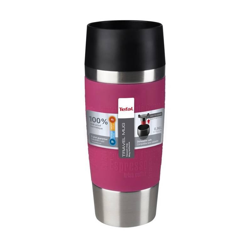 Termohrnek Tefal Travel Mug K3087114, 0,36 l růžový