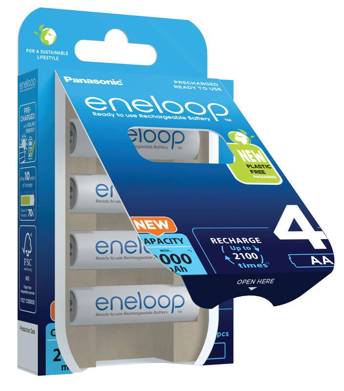 Baterie nabíjecí Panasonic Eneloop AA, HR06, 2000mAh, Ni-MH, blistr 4ks