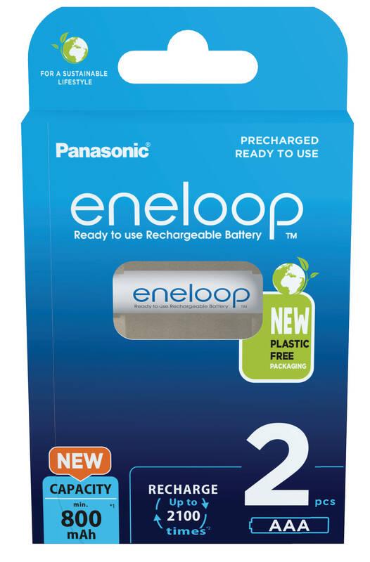 Baterie nabíjecí Panasonic Eneloop AAA, HR03, 800mAh, Ni-MH, blistr 2ks