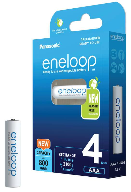 Baterie nabíjecí Panasonic Eneloop AAA, HR03, 800mAh, Ni-MH, blistr 4ks