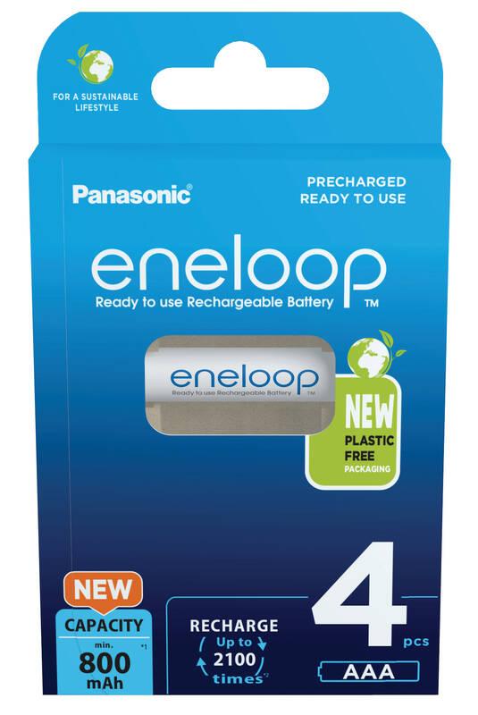 Baterie nabíjecí Panasonic Eneloop AAA, HR03, 800mAh, Ni-MH, blistr 4ks