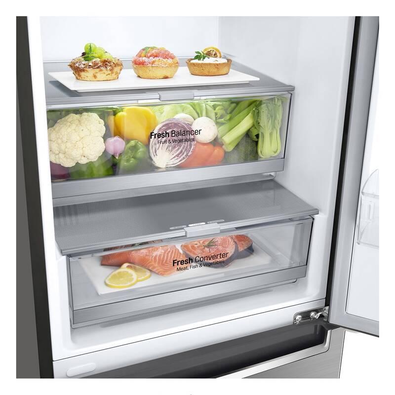 Chladnička s mrazničkou LG GBB72PZDGN stříbrná