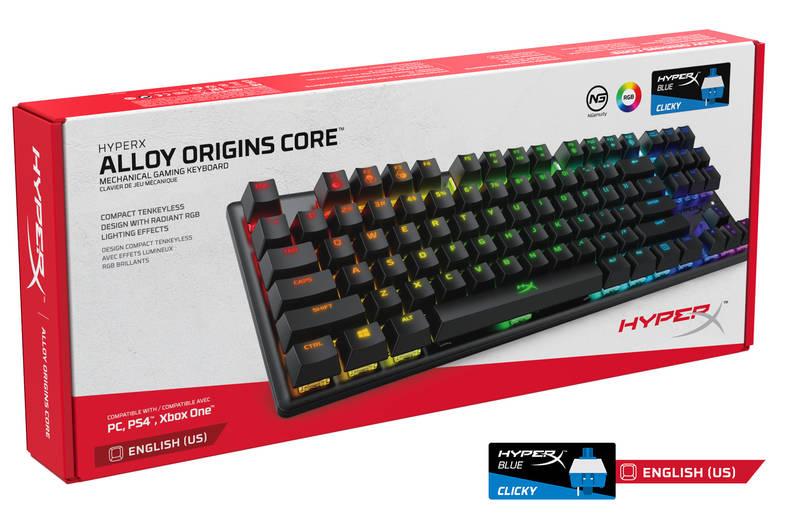 Klávesnice HyperX Alloy Origins Core - Blue - US černá